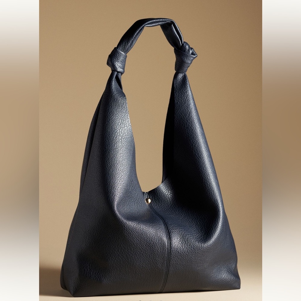 NEW Anthropologie-The love knot (Large edition) Viral Purse-Dark Navy blue - Picture 1 of 6